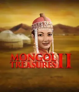 Step into the captivating culture of Mongolia with the Mongol Treasures 2 game by Endorphina, highlighting a graceful Mongolian woman dressed in traditional attire against a pastoral Mongolian steppe backdrop. This image captures the beauty of Mongolian tradition, offering a distinctive gaming experience. 